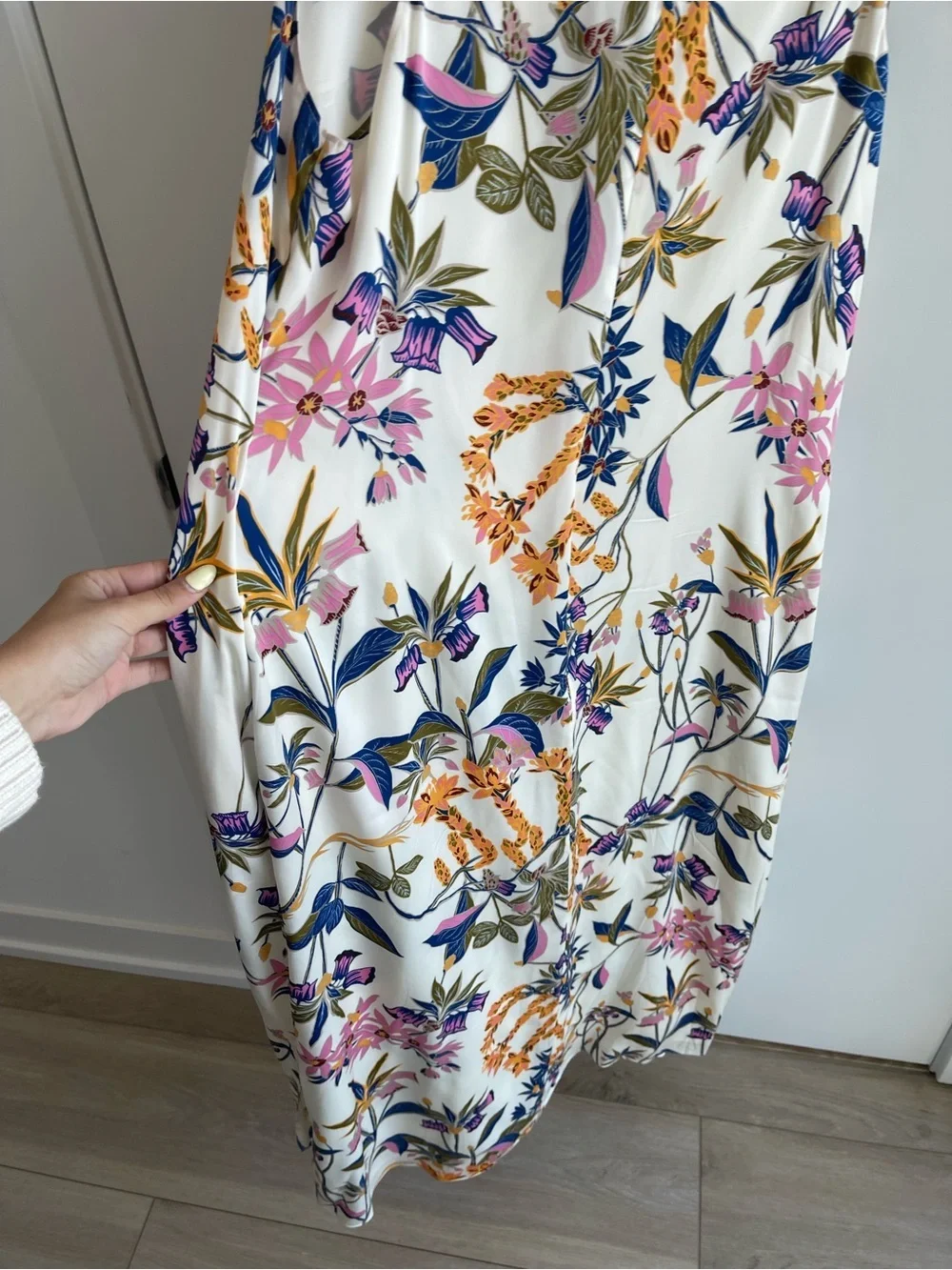 Nordstrom Signature Silk Blend Tank Maxi Dress Floral